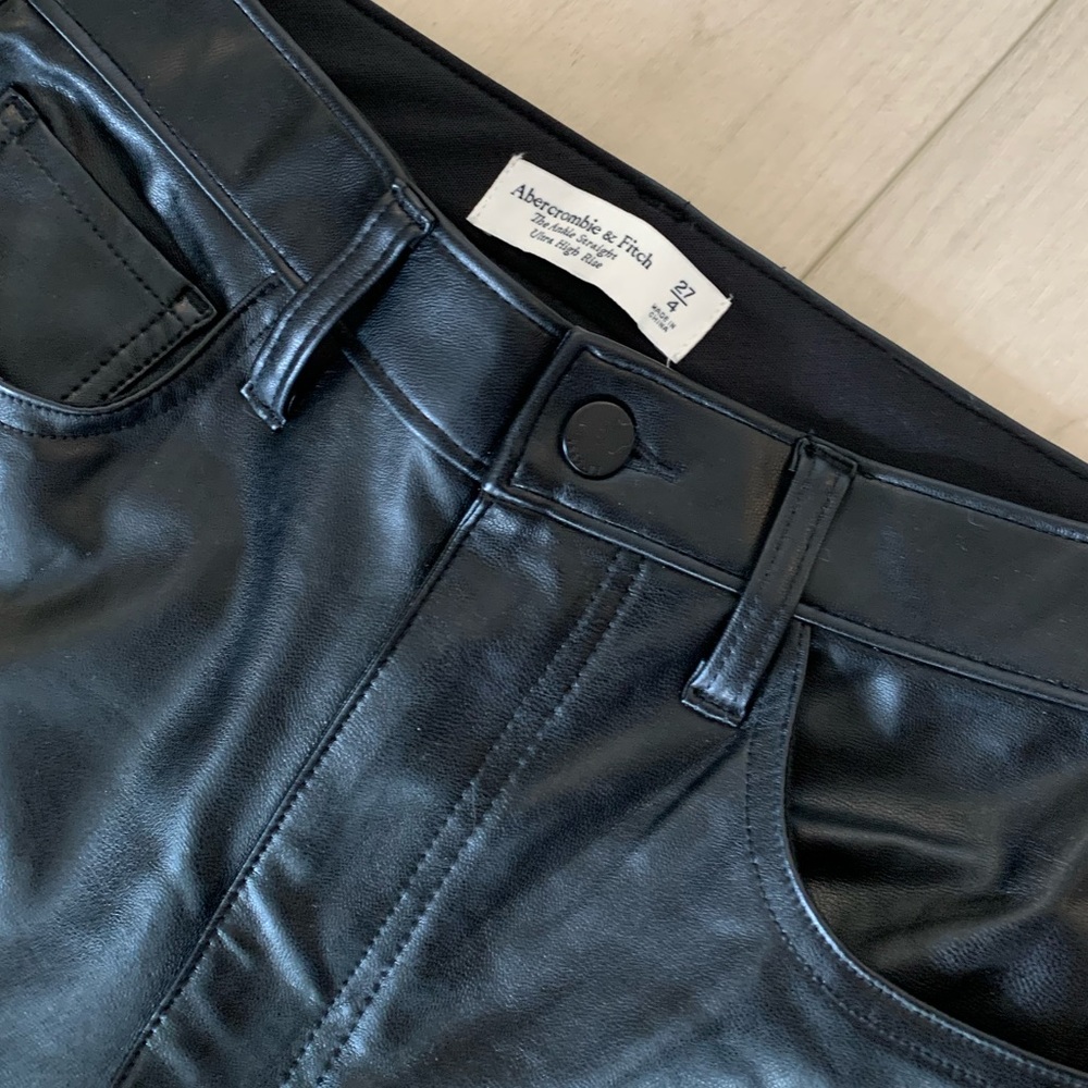 Abercrombie vegan leather pants -size 27